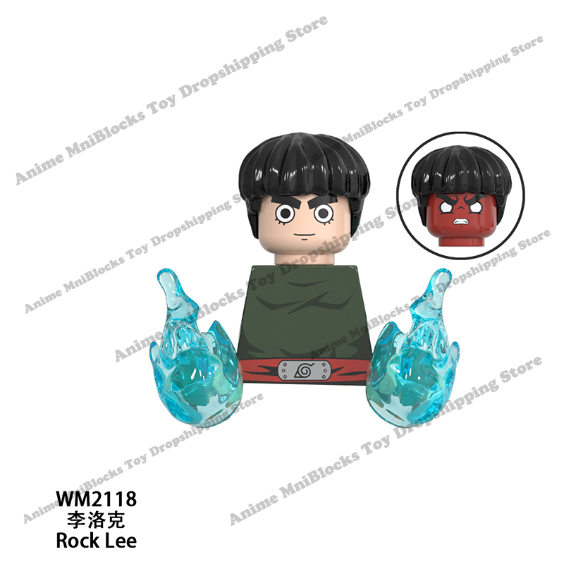 WM6109 Naruto blocks anime Sasuke Kakashi Madara Zetsu Might Guy Rock Lee mini action toy figures Assemble bricks toys kid gifts