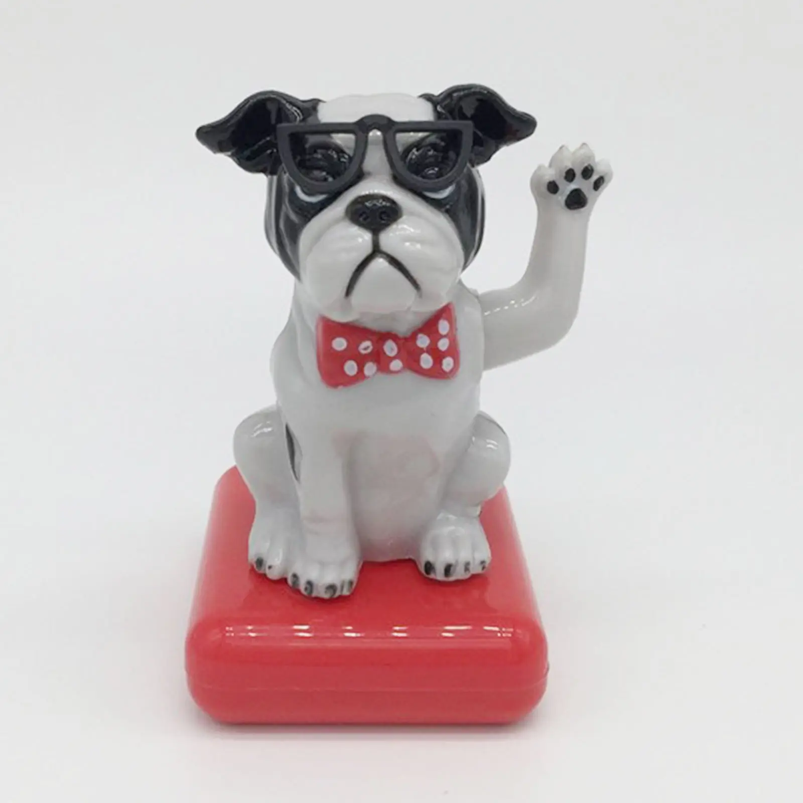 Car Dashboard Ornament Lucky Dog Accessories Automatic Swing Shaking Head Solar Power Toy Bobble Head Toy for Car Interior Cab