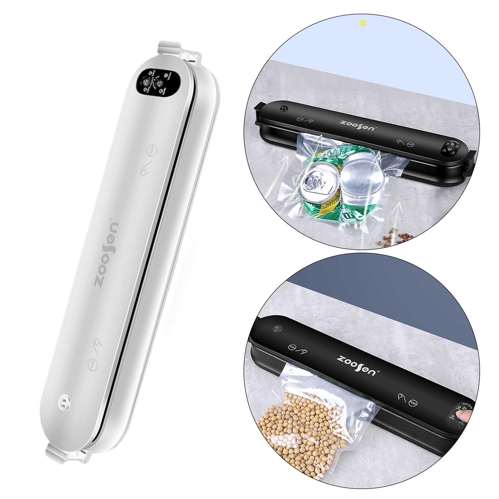 Automatic Food Air Vacuum Sealer Machine Food Saver, with 10 Vacuum Sealing Bags,Plug-AU 220V