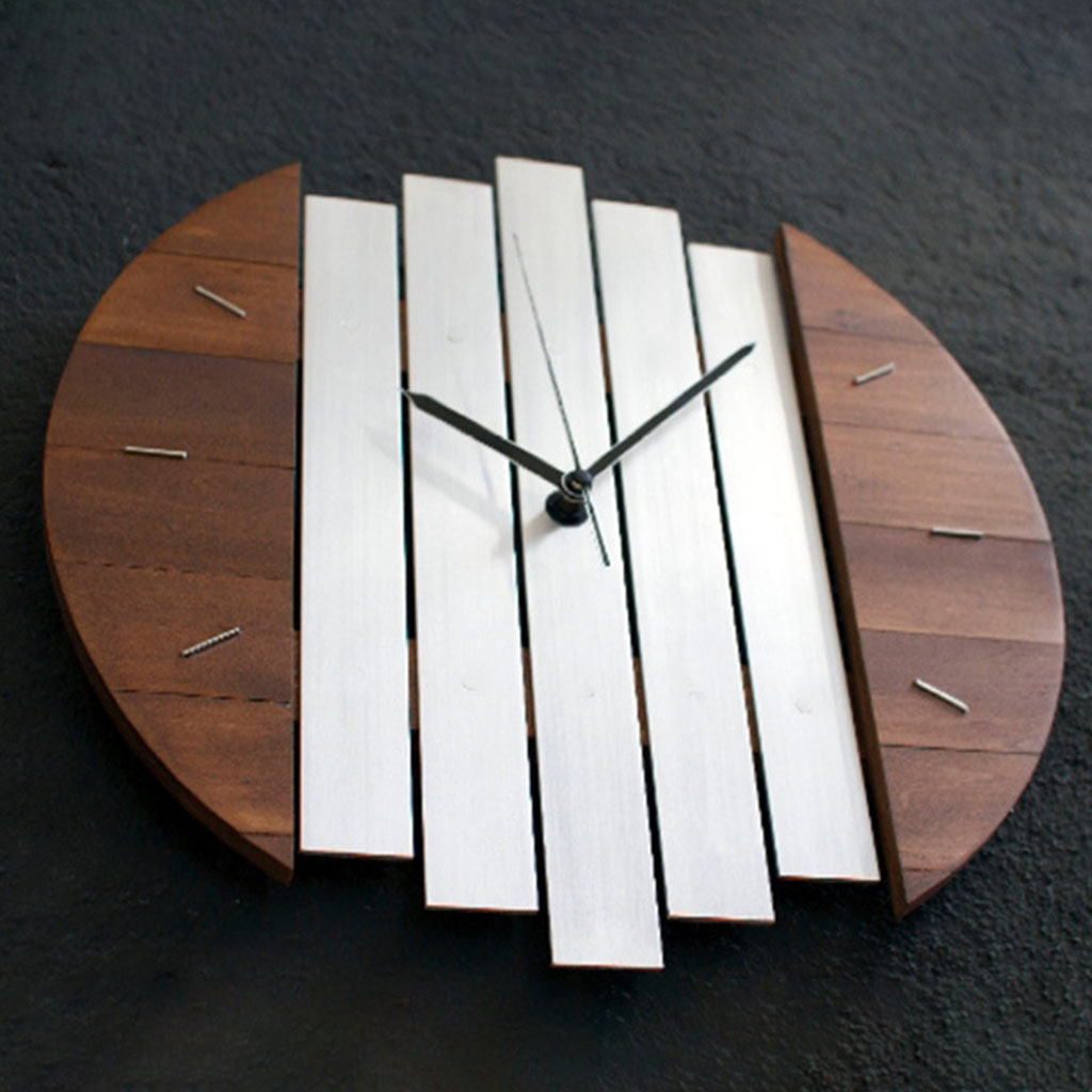 12-inch Wall Clock Steampunk Wooden Silent Bedroom Shops Cafe Decoration