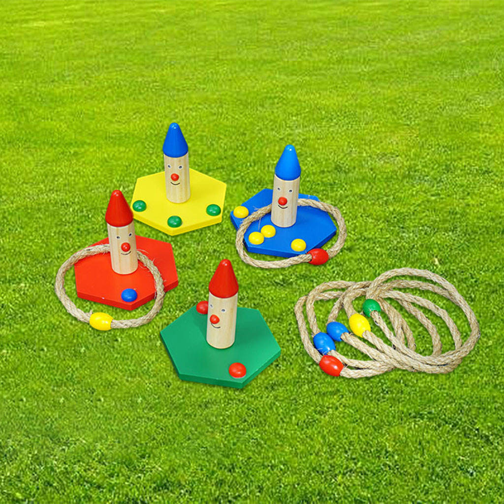 Wooden with Circle Stand Math Learning Educational Outdoor Toys Lawn Game