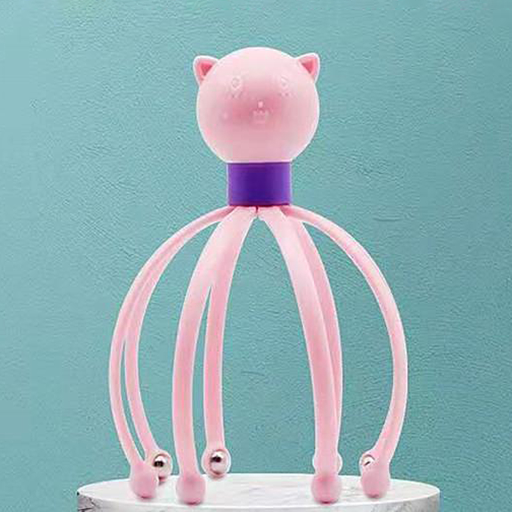 Scalp Massagers Rejuvenating Head No Hair Pulling Wires for Deep Relaxation Head Neck Massager Octopus Scalp Stress Relax 
