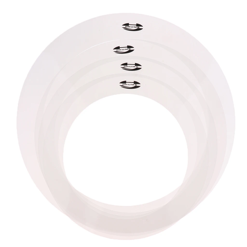 Pack of 4 Drum Set Tone Control Rings   Mute Percussion Instrument