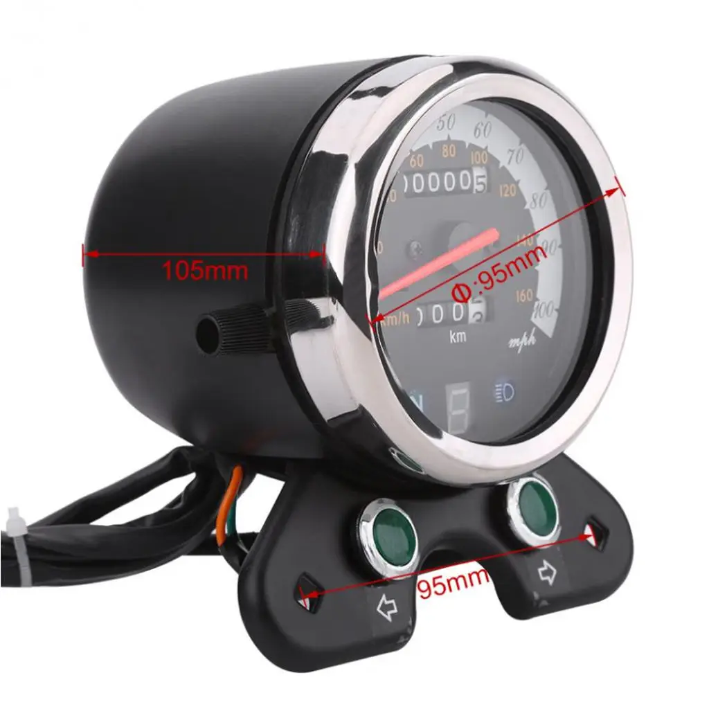 Motorcycle Odometer Speedometer Gear Digital Guage Backlight For  CG125