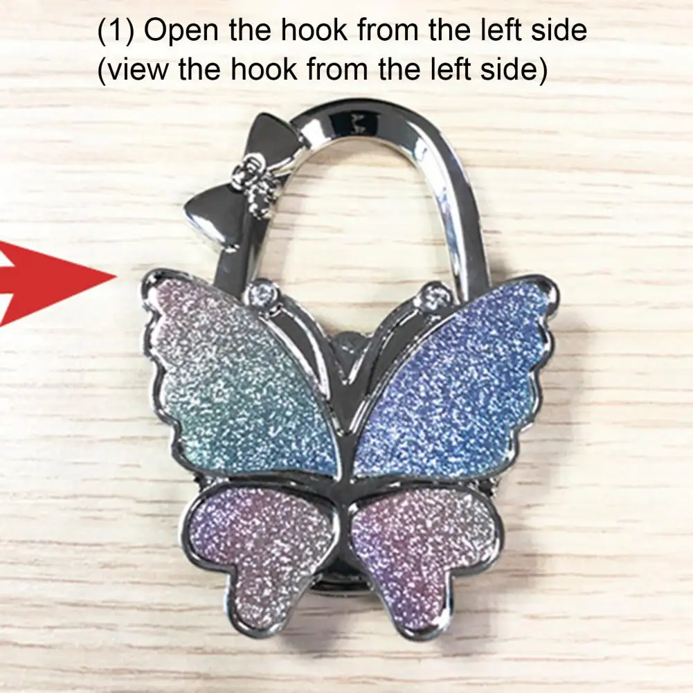 Folding hook holder of handbag pattern of butterfly V3G6 