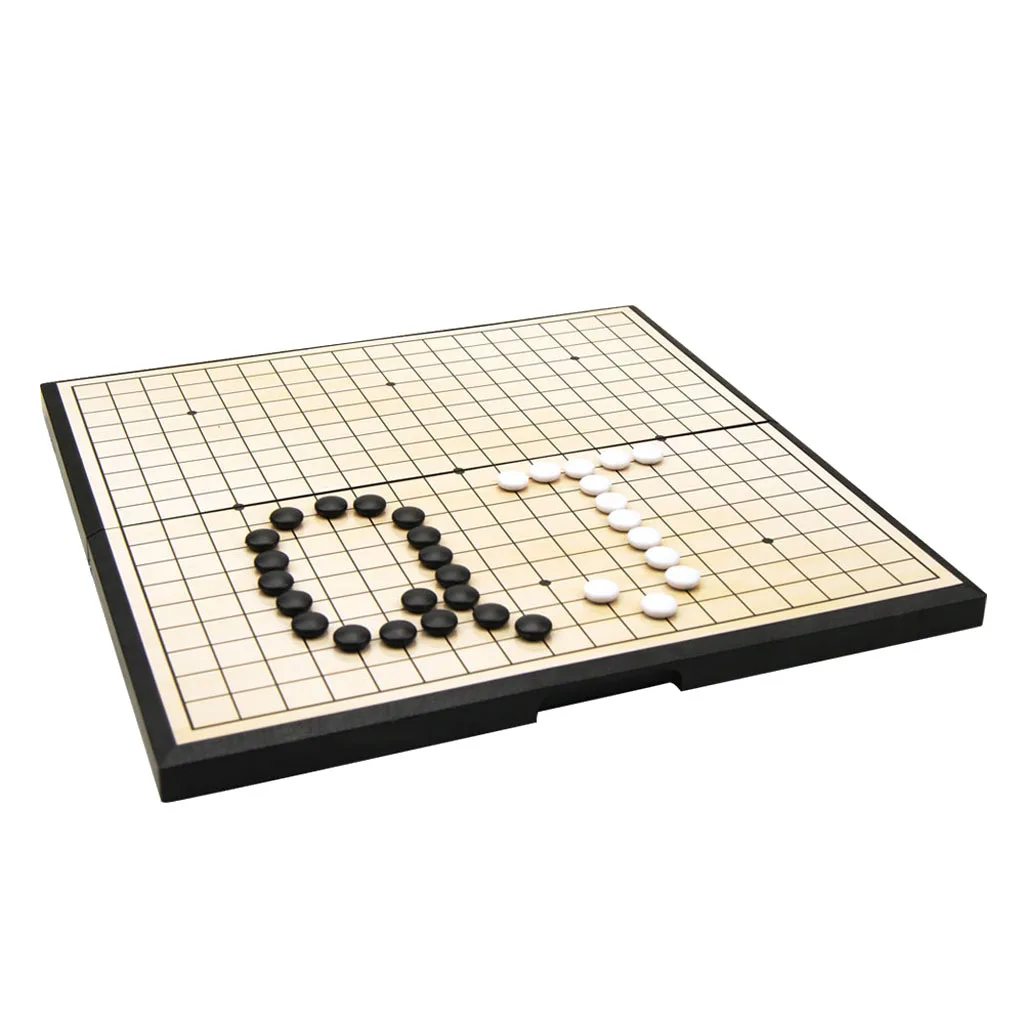 Go Game Set Chess Board Game Foldable Goban 301 Magnetic Stones WeiQi Set Puzzle