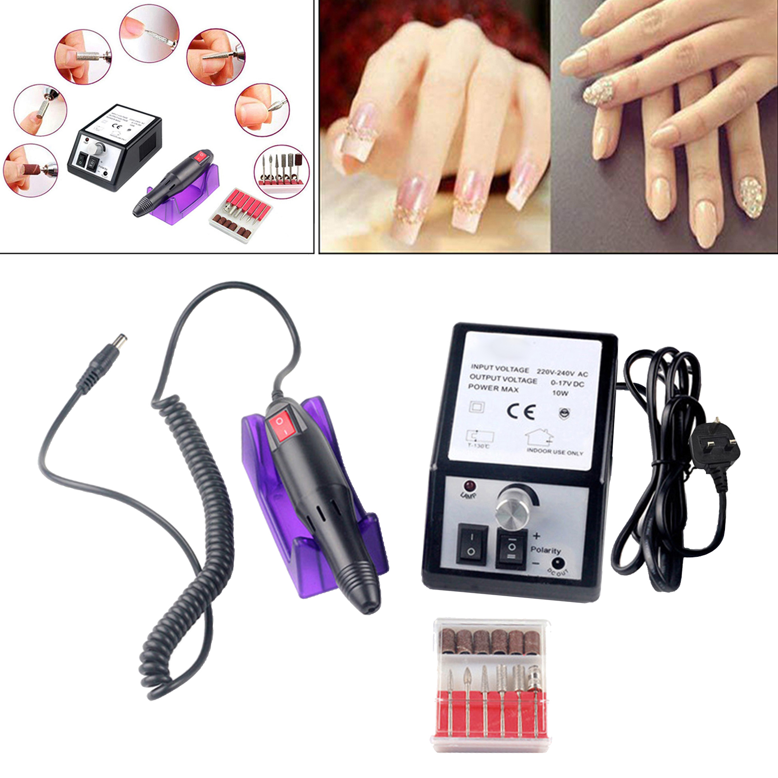 Portable Electric Nail Drill Pro for Acrylic Nails Remove for Home Salon Use