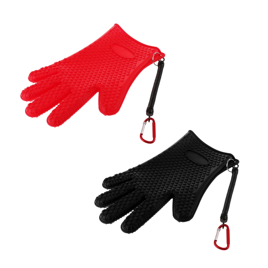 Multi-function Fishing Gloves for Handing Fish Safety with Magnet Release