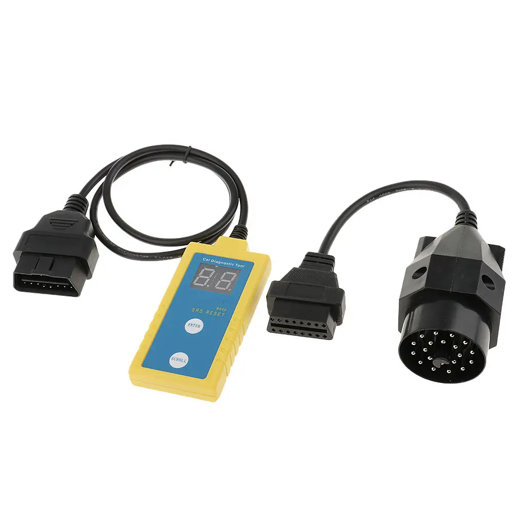 Car SRS Reset Tool Scanner 20-Pin OBDII Diagnostic Tool for 94-03  works on 16 to 20 pin connector LCD display