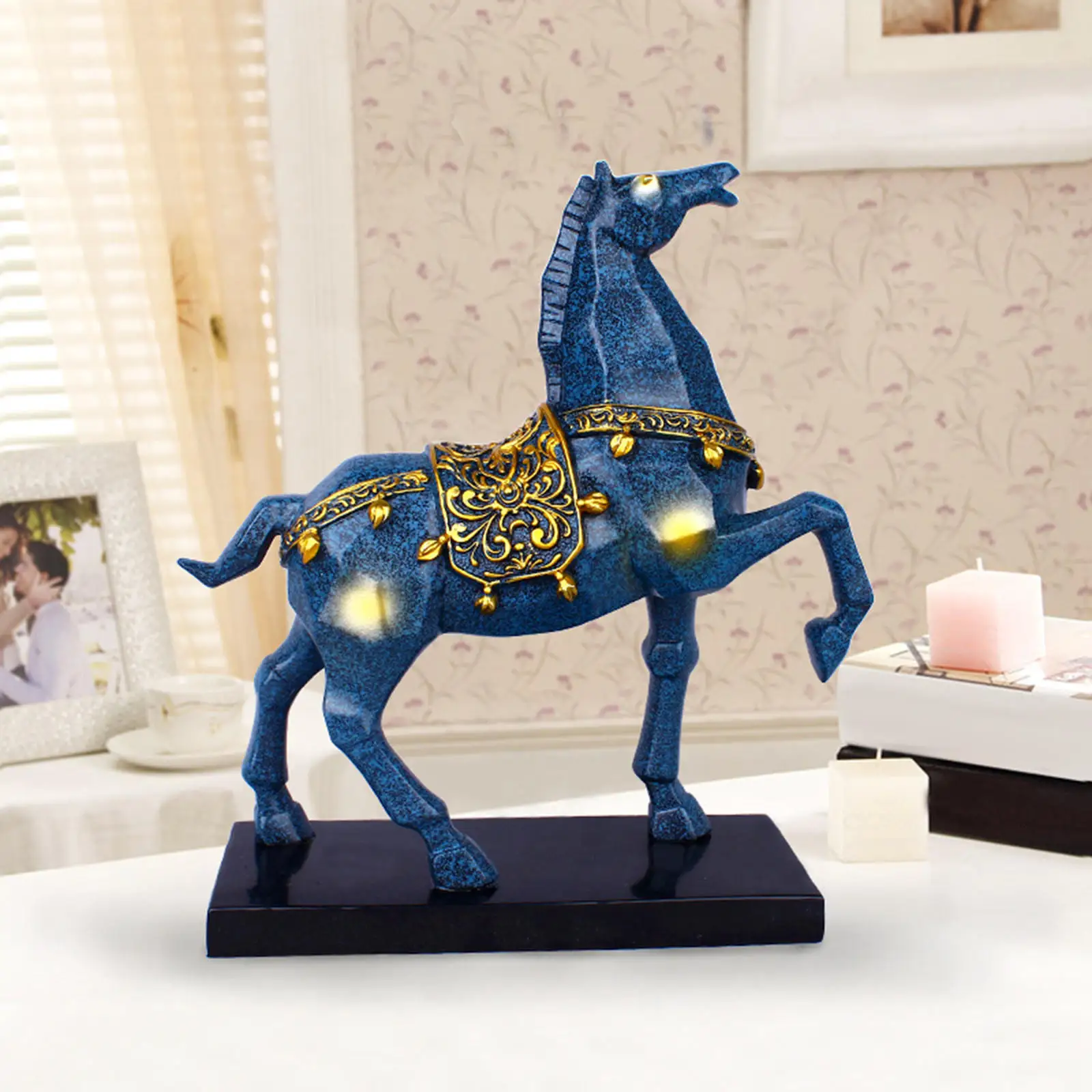 Retro Chinese Simulation Horse Statue Living Room Bedroom Animal Decoration Home Decor Accessories Office Feng Shui Sculpture