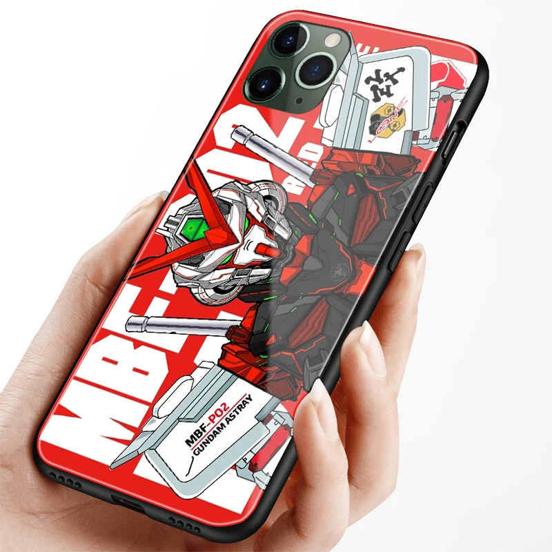 GUNDAM Glass Soft Silicone Phone Case Cover Shell for IPhone SE 6s 7 8 Plus X XR XS 11 12 13 Mini Pro Max iphone 13 pro max case leather