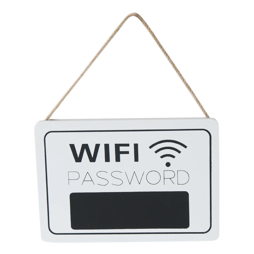 WiFi Password Chalkboard Hanging Plaque Sign for Store/Home/Bar Decoration