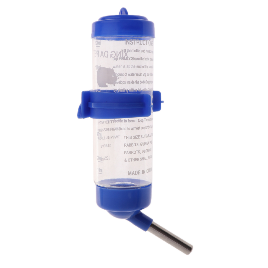 Small Animal Water Bottle | Great for Hamsters, Mice, Guinea Pigs & Rabbits 125ml