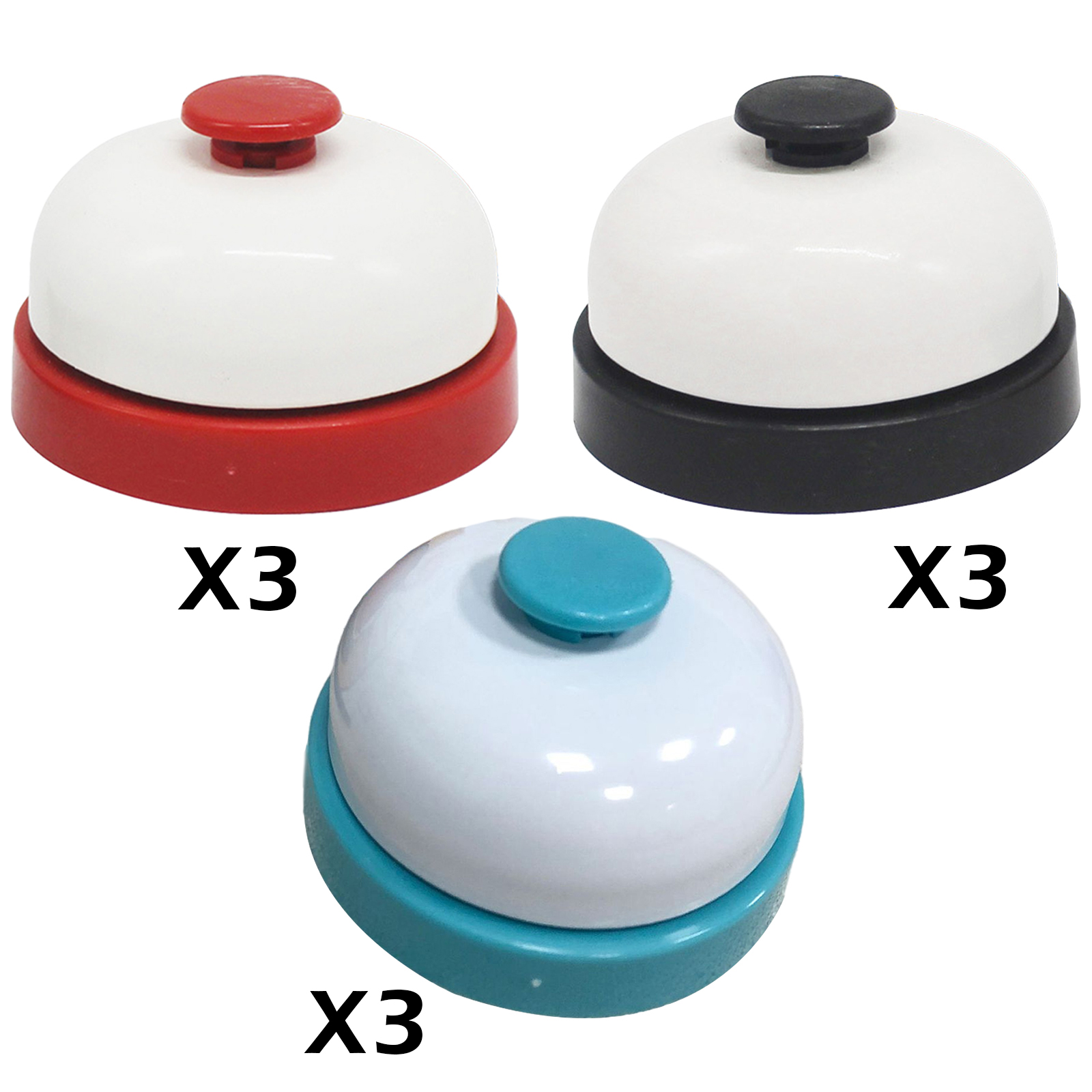 Classic Compact Metal Restaurant Service Bell Desk School Counter Bar Dinner Pet Training Call Bell No-Slip