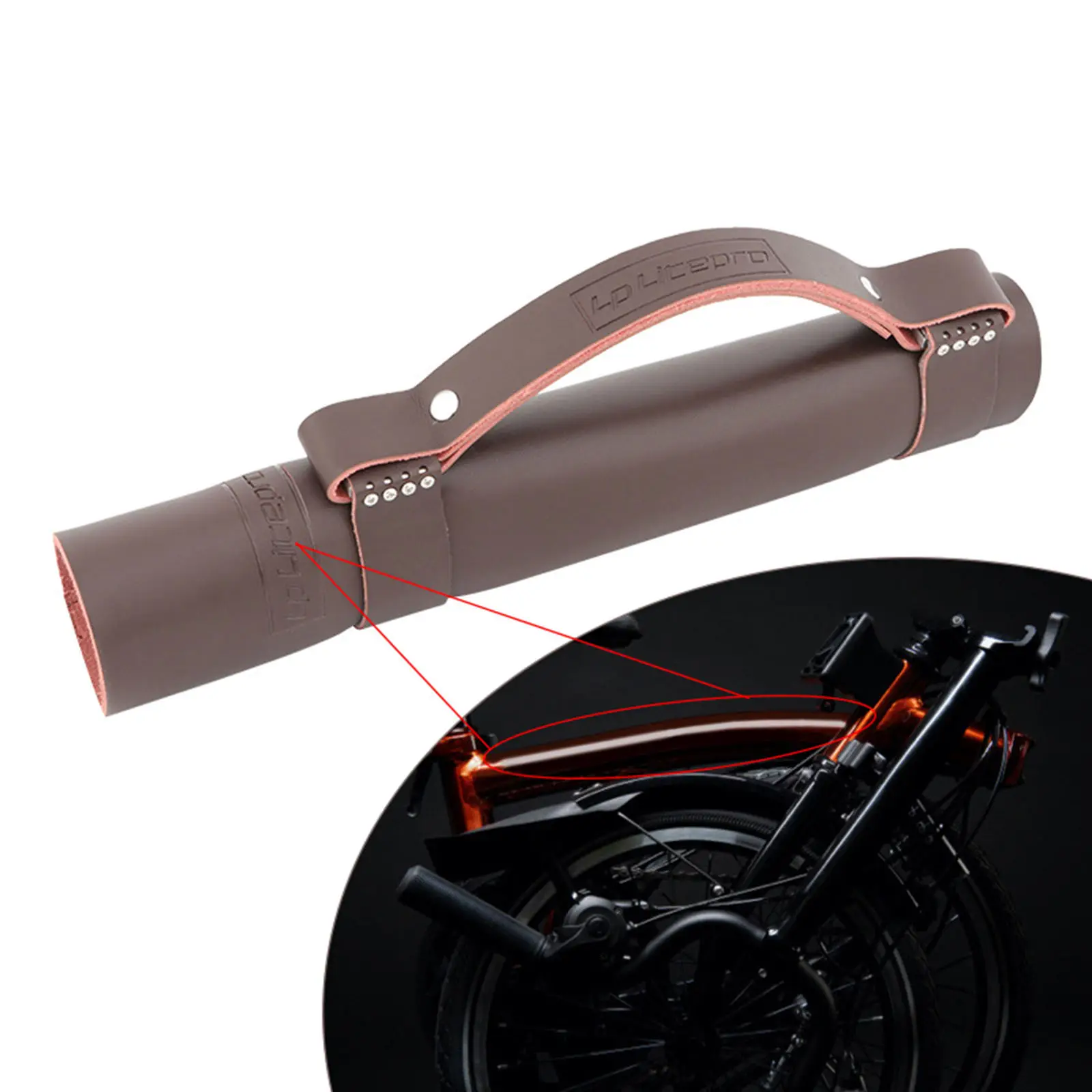 Leather Bike Handle Strap Bicycle Frame Carrying Lifter for Easy Carrying Accs
