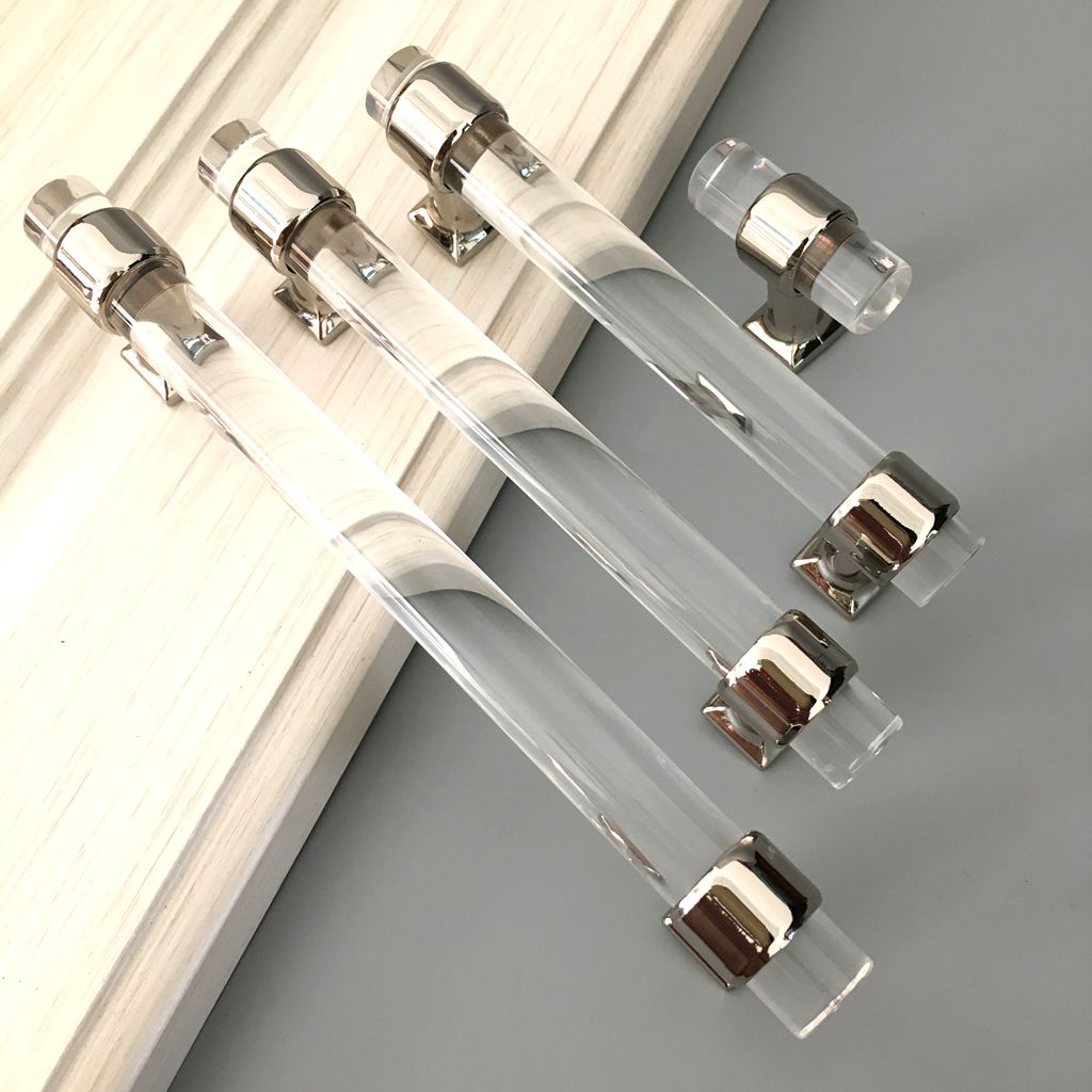 Blesiya Acrylic Cabinet Door Drawer Hardware Pull Handle Knob Home Decor