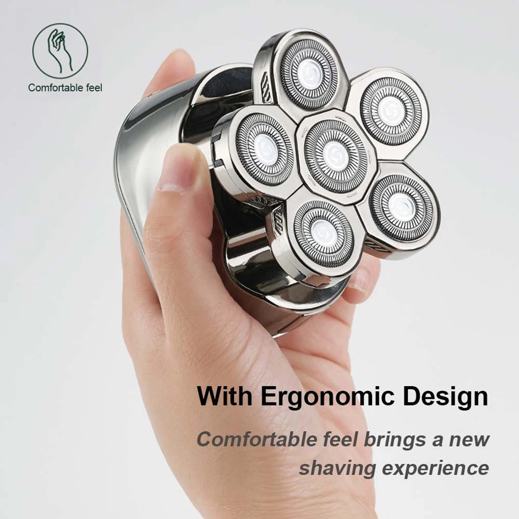 Electric Shaver for Men Head Razor, 6 blades Head Shaver Balding Clippers, Waterproof, USB Rechargeable