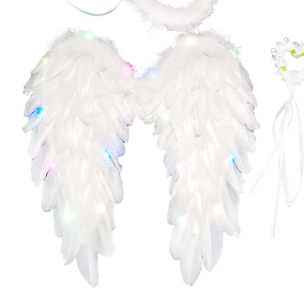 Feather Angel Wing Christmas Halloween Fancy Dress Costume Photo Props