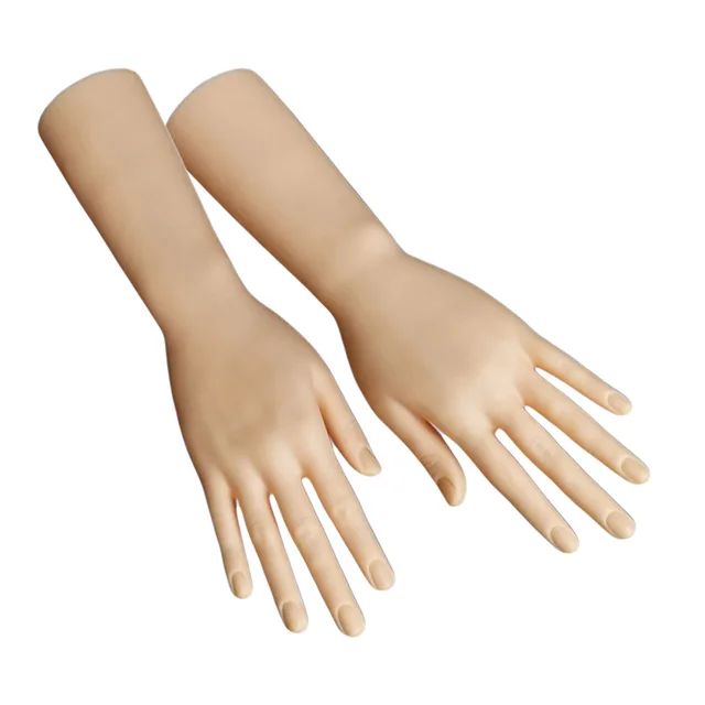 2 Pieces Female Mannequin Hand for Jewelry Bracelet Display SKin Color 