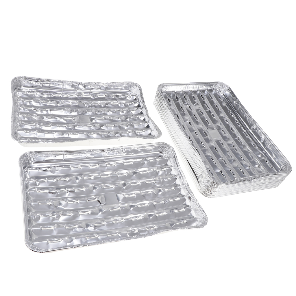 Pack of 20 Disposable Aluminium Foil Trays Containers for BBQ Baking Roasting Broiling Cooking Food Storage