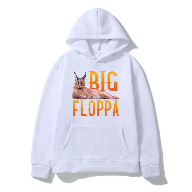 Hip Hop Tendência Grande Floppa Meme Caracal Gato Imprimir Engraçado Homens  Cute Oversized Moletom Manga Longa Mulheres Casuais Hoodies Algodão De  $0,55