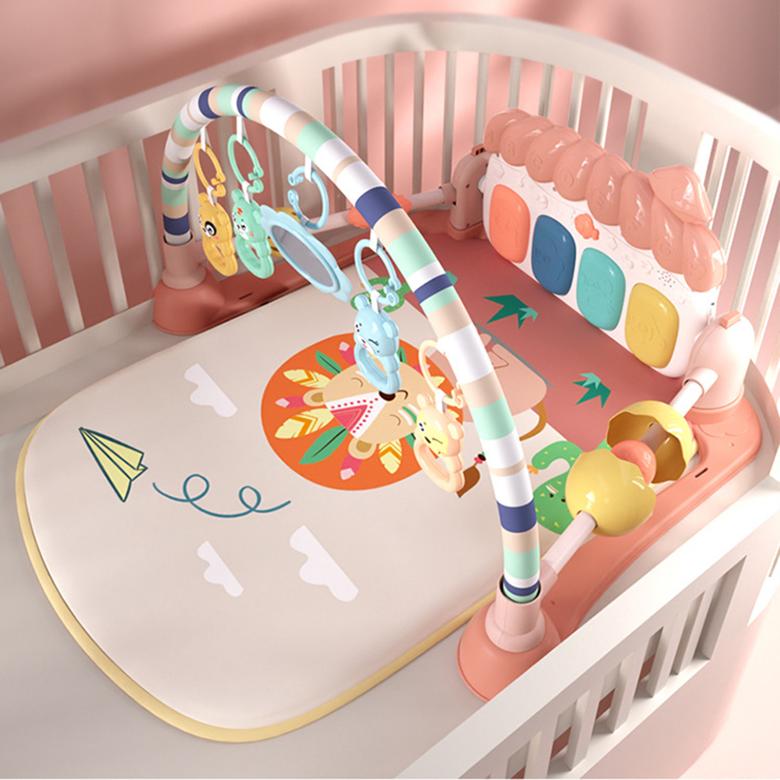 Baby Play Music Mat Carpet Toys Kid Crawling Play Mat Game Develop Mat with Piano Keyboard Infant Rug Early Education Rack Toy