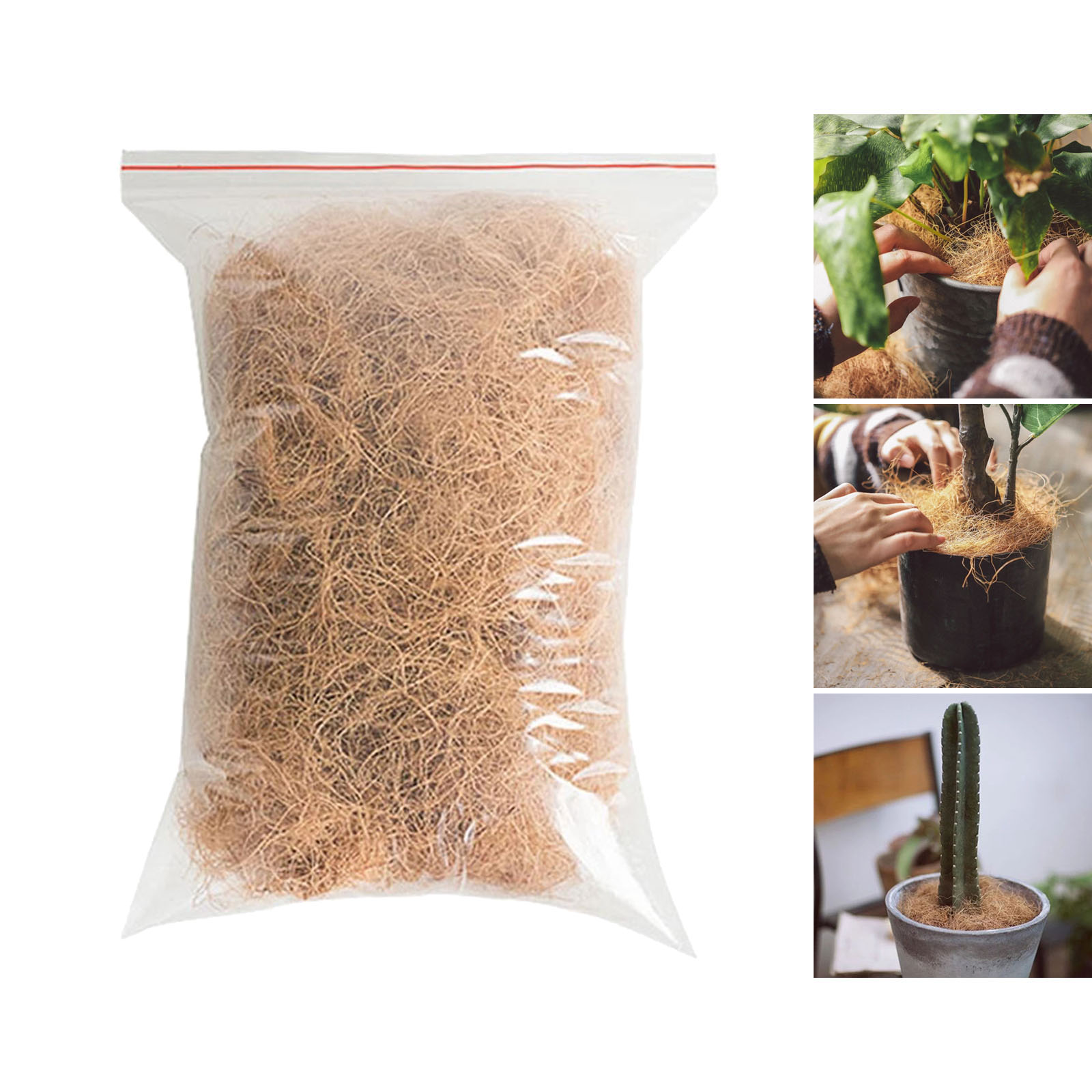 18oz Decorative Coconut Husk Fiber Orchids Dried Pet Bedding Bird Nest Wire Baskets Protect Plants House Plant