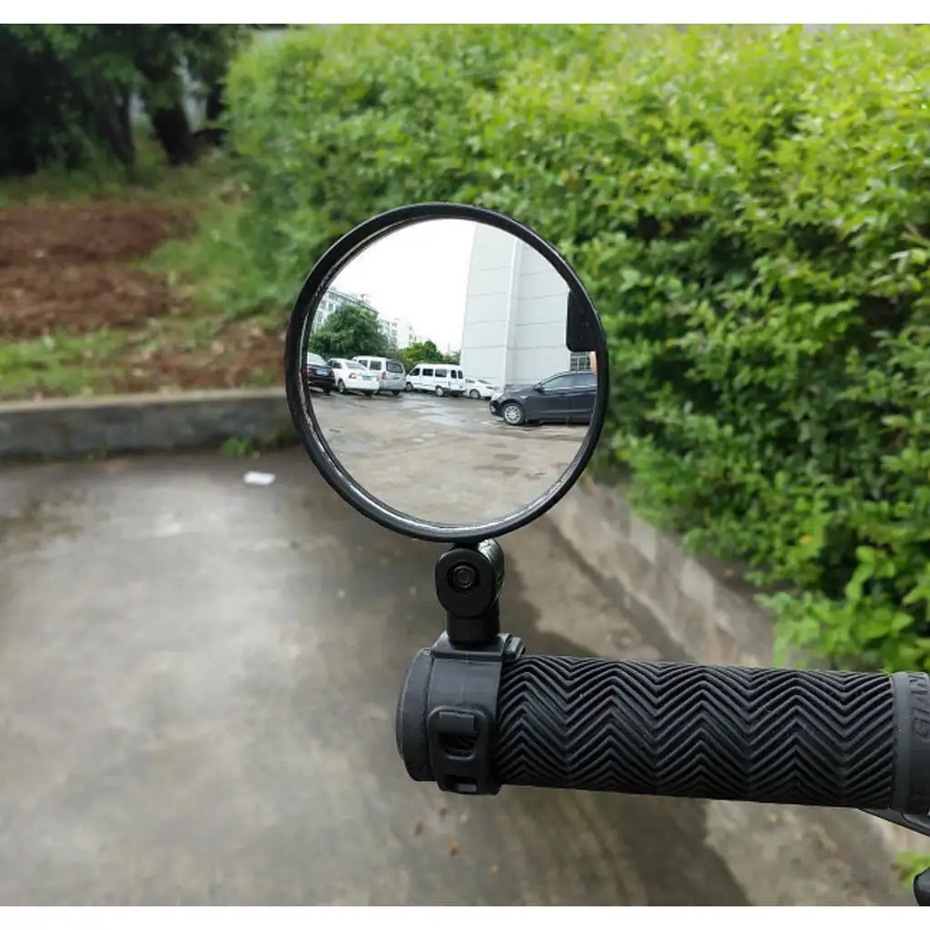 Universal กระจกจักรยาน Handlebar กระจกมองหลังสำหรับจักรยานรถจักรยานยนต์360หมุนปรับสำหรับจักรยานขี่จักรยานกระจก