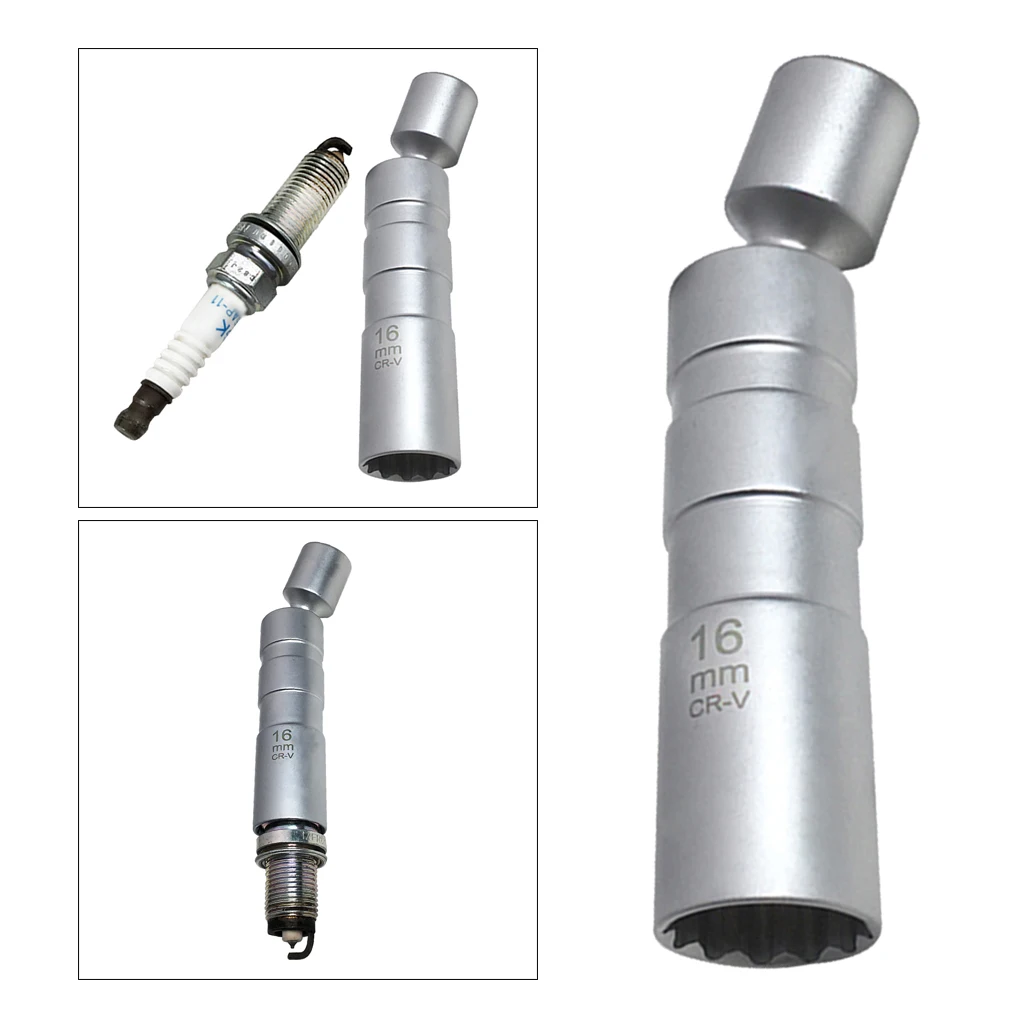 Tool Hub 1015 Magnetic Spark Plug Socket 12Pt Length 250mm 3/8 Dr 16mm 