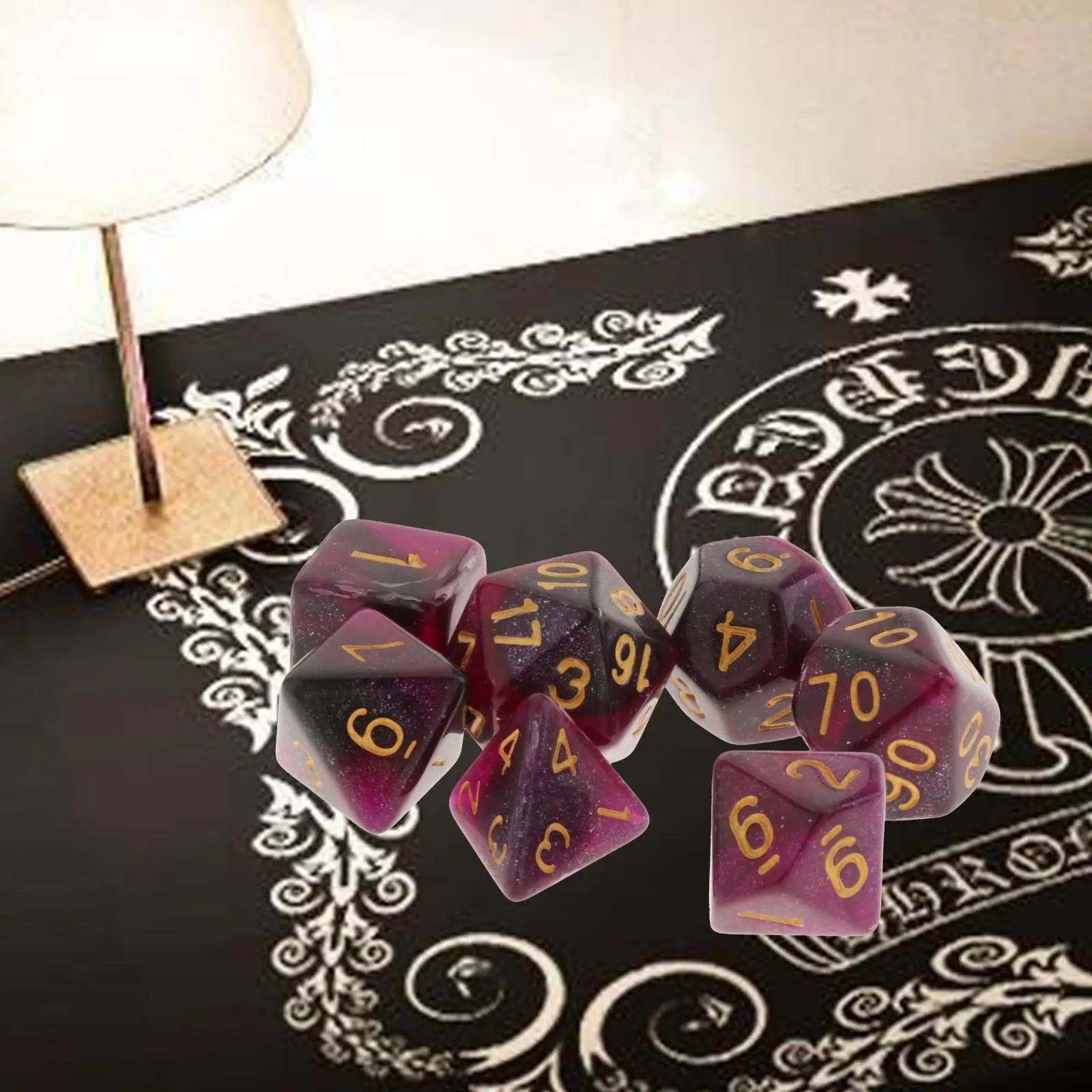 7Pcs Acrylic Polyhedral Numeral Dice D4 D6 D8 D10 D12 D20 for Table Game Toys Props
