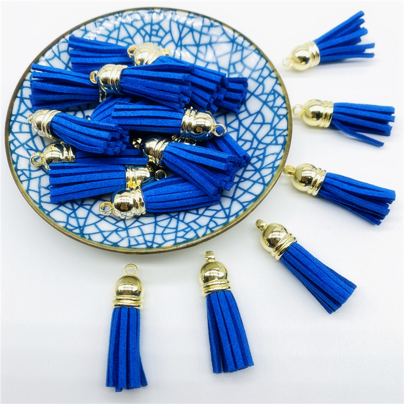 Description Picture 5 of item8pcs 38mm Leather Tassels Fringe Trim For Sewing Curtains Accessories DIY Keychain Cellphone Straps Pendant Jewelry Findings