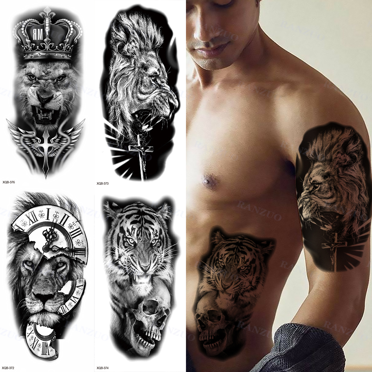 Best of Waterproof Temporary Tattoo Sticker Big Tiger Lion Wolf Rose Arm Tattoo Hipster Tattoo Man Woman Tattoo Body Tattoo Art Tatuajes Reviews & Tips