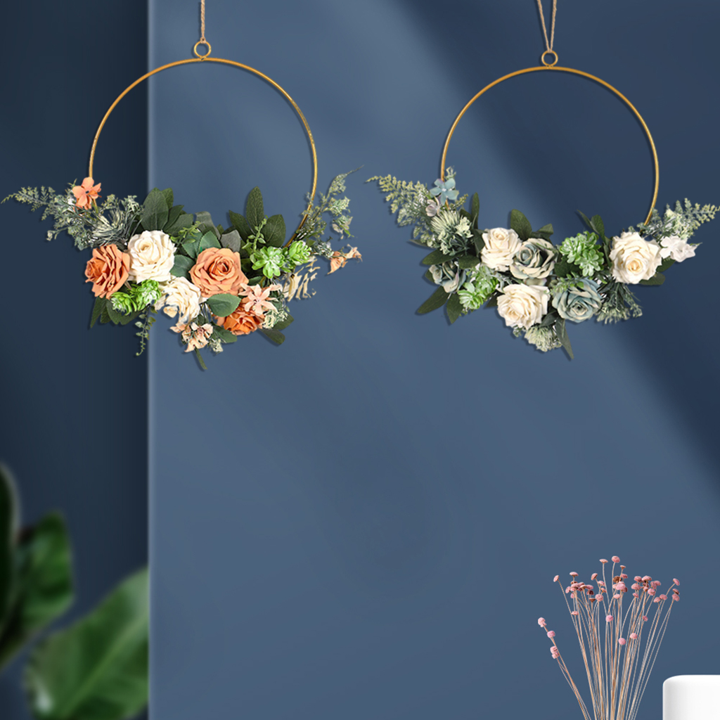 Vintage Front Door Hanging Flower Wreath Garland Wedding Home Ornament Vintage Front Door Hanging Flower Wreath Garland Wedding Home Ornament