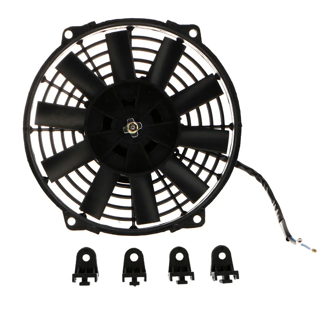 9 inch-12 inch Diameter Car Motorcycle Radiator Cooling Fan Heat Dissipation 80W 12V Stable Performance