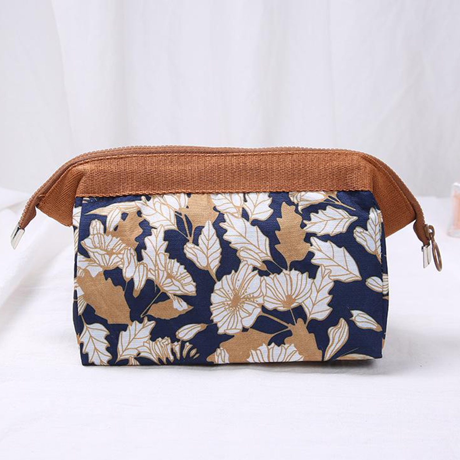 Womens Girls Funny Cotton Makeup Bag Cosmetic Bag Pouch Purse Zipper Handbag