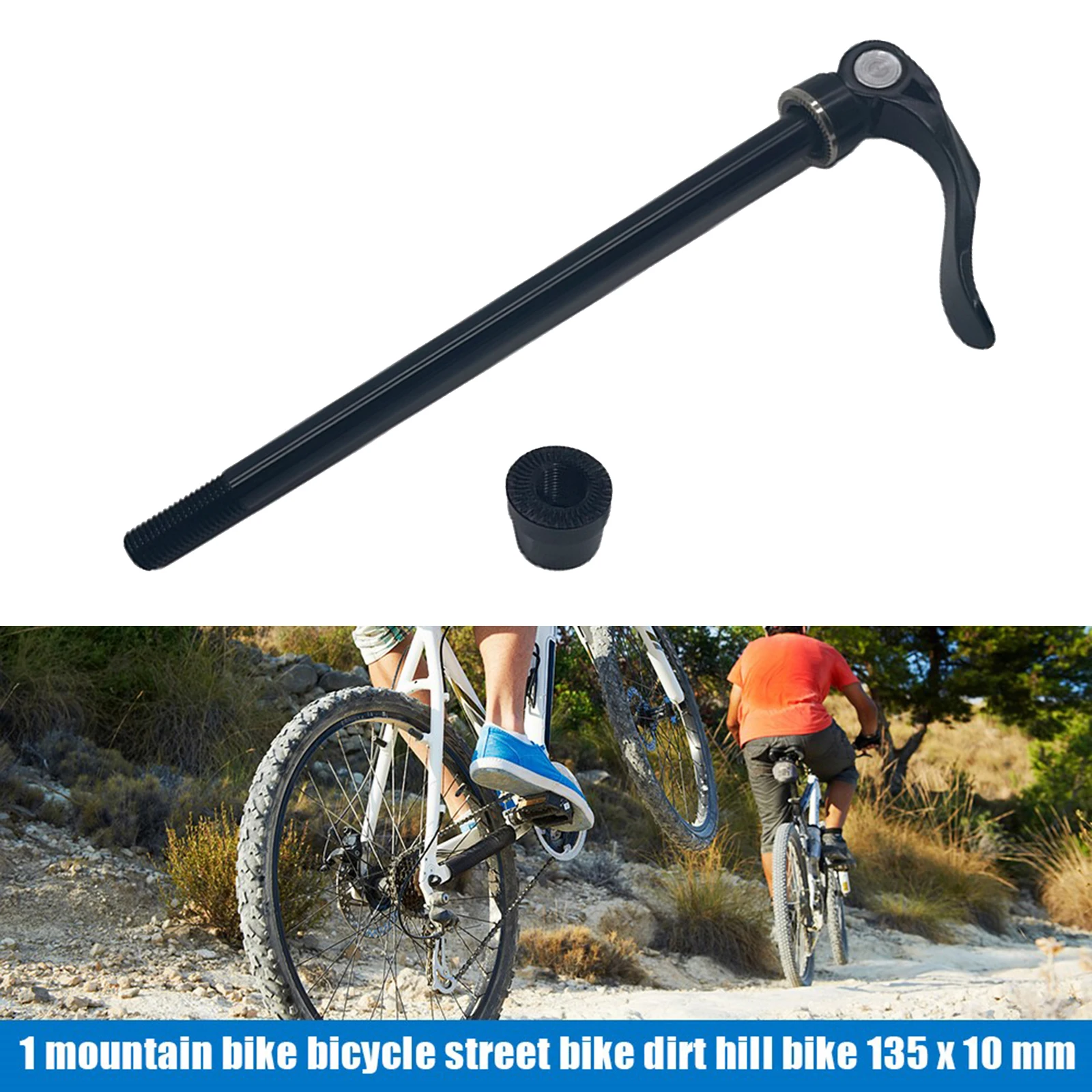 MTB Quick Release Rear Wheel Skewer for Trainer Bicycle Mountain Bike Back Wheel 135x10mm Hub Axle for Road MTB DH BMX