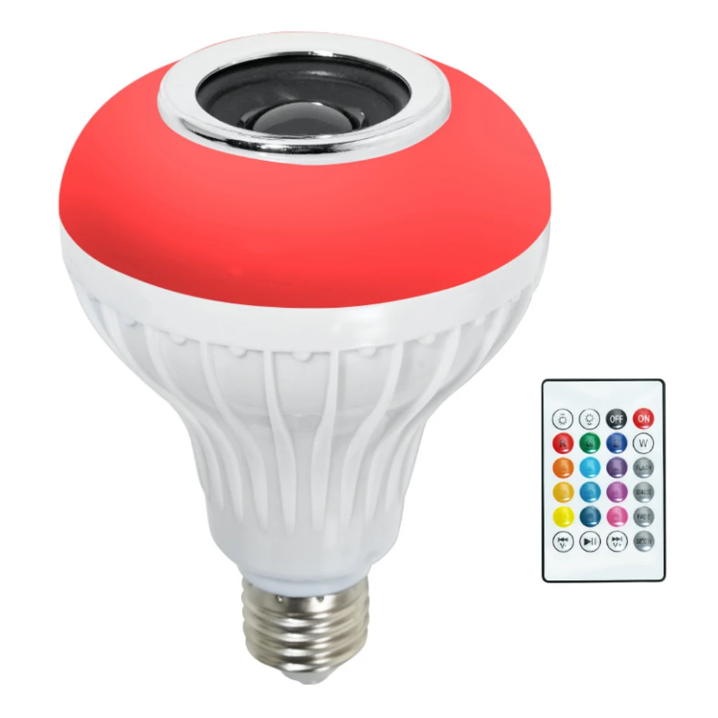 Bluetooth Light Bulb with Speaker Smart LED RGB Music Play Bulb with Remote Control