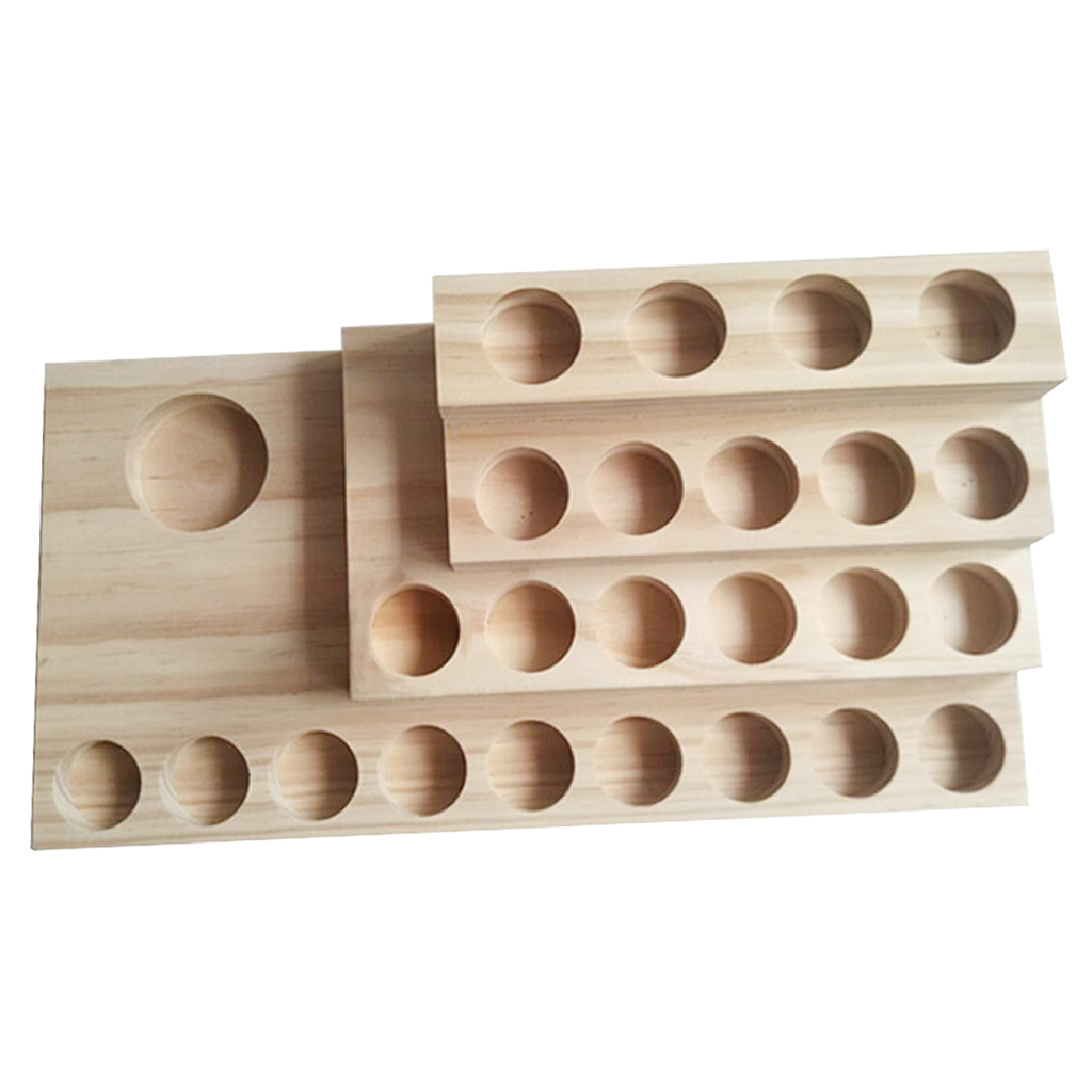 Wooden Essential Oil Storage Rack Organizers for Storage & Tabletop Display Aromatherapy Perfume Organizer Rack Stand Holder