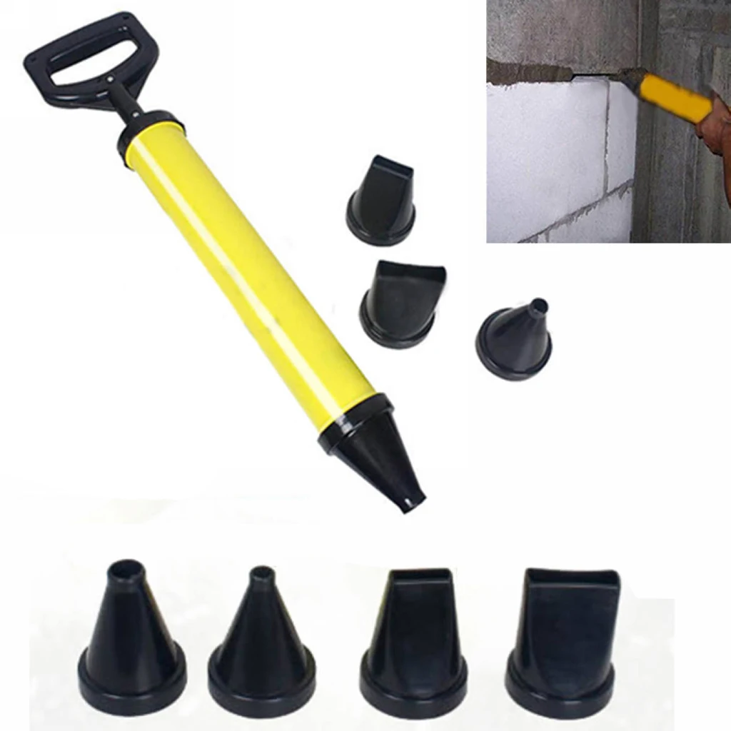  Brick Mortar & Tile Grouting Pointing Gun for Cement Lime 4 Nozzle