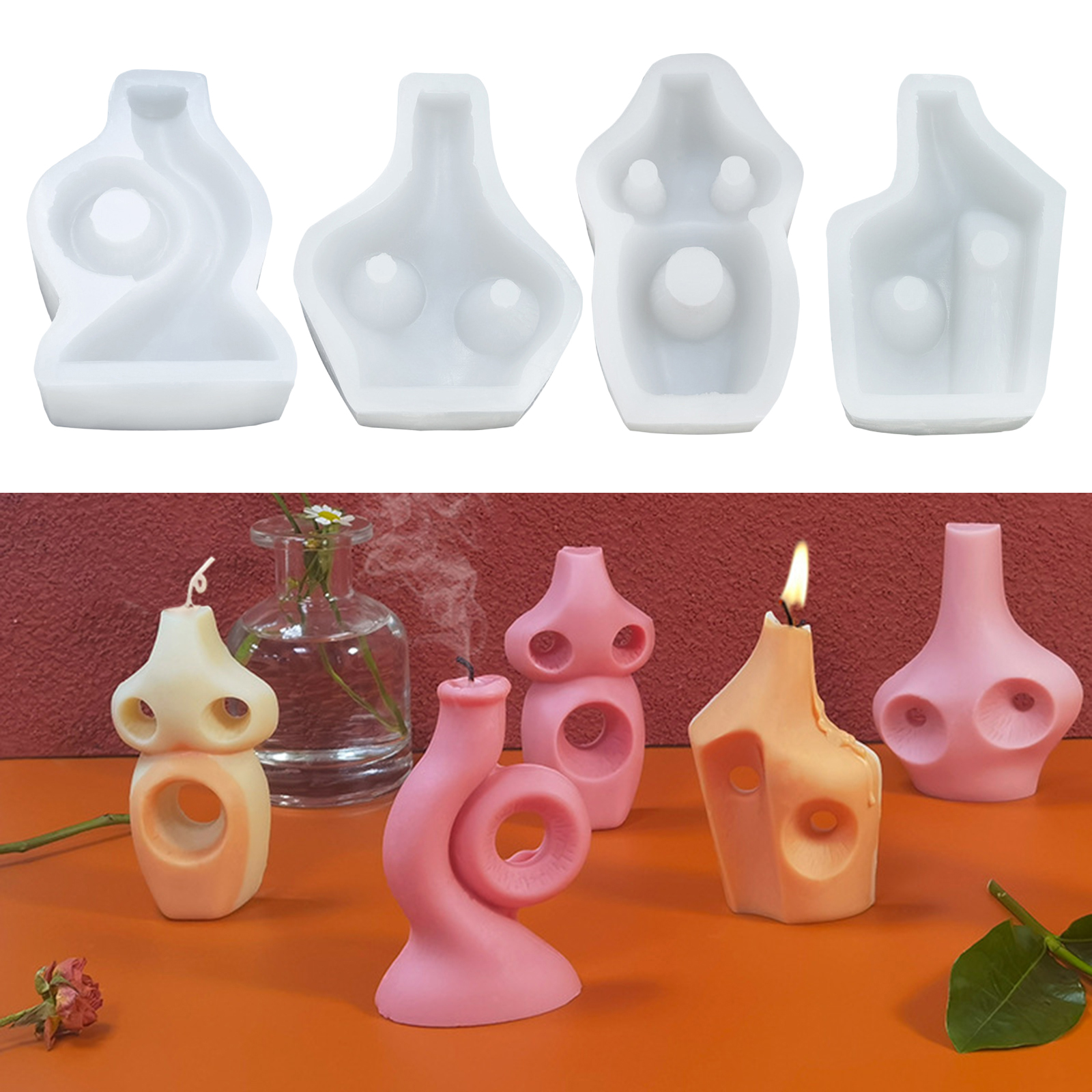 DIY Silicone Geometric Candle Mold 3D Silicone Resin Casting Mold Candle Wax Epoxy Make Soap Mould Craft Supplies