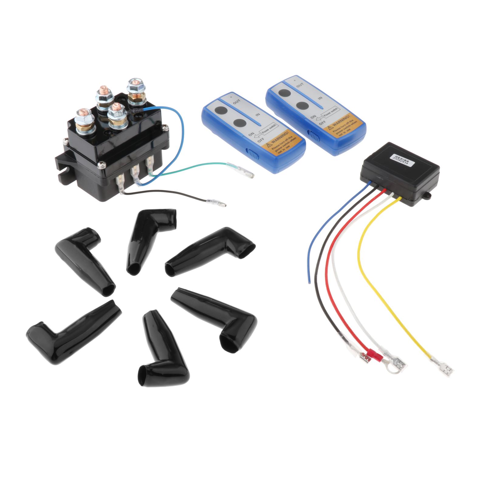 Universal Solenoid Winch Relay Switch Thumb w/ Remote Controls for UTV