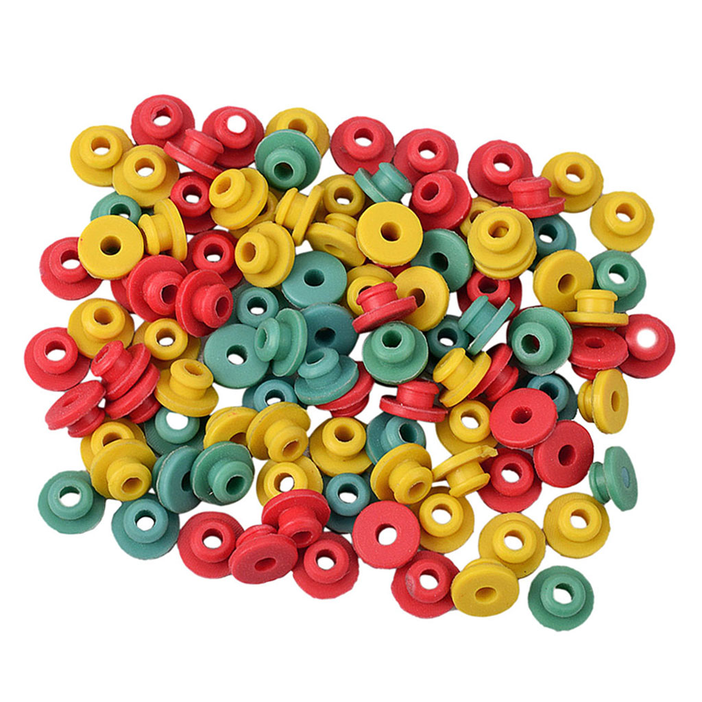3 Colors Silicone Rotary Tattoo Machine Nipples Half Grommets, Pack Of 100 Pieces