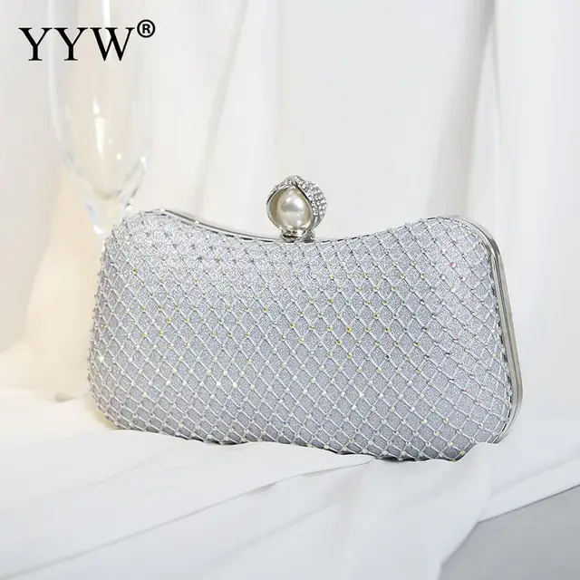 Fashion Culture Rainbow Rhinestone Half Moon Clutch Crossbody Bag, Multi