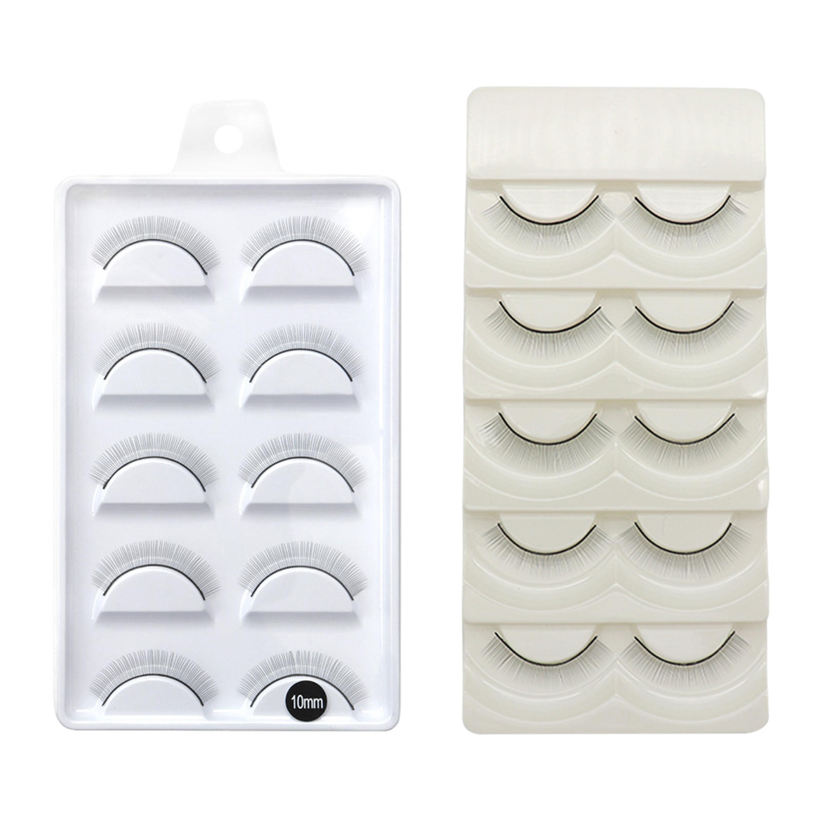 10 Pieces Fake Eyelashes Suit Comfortable Waterproof for Eyelash Extension Wedding DIY Soft Magnetic False Eyelash Kits