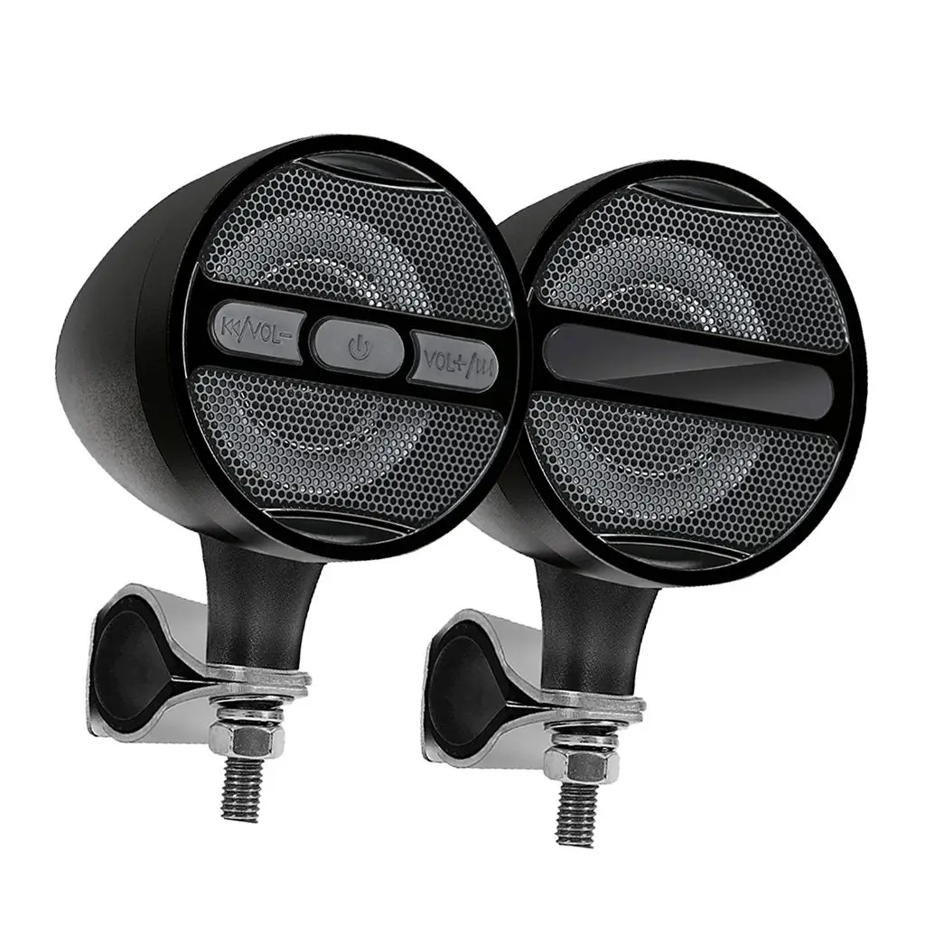 Motorcycle Bluetooth Speakers FM MP3 Radio System Fits 22-32mm Handlebar