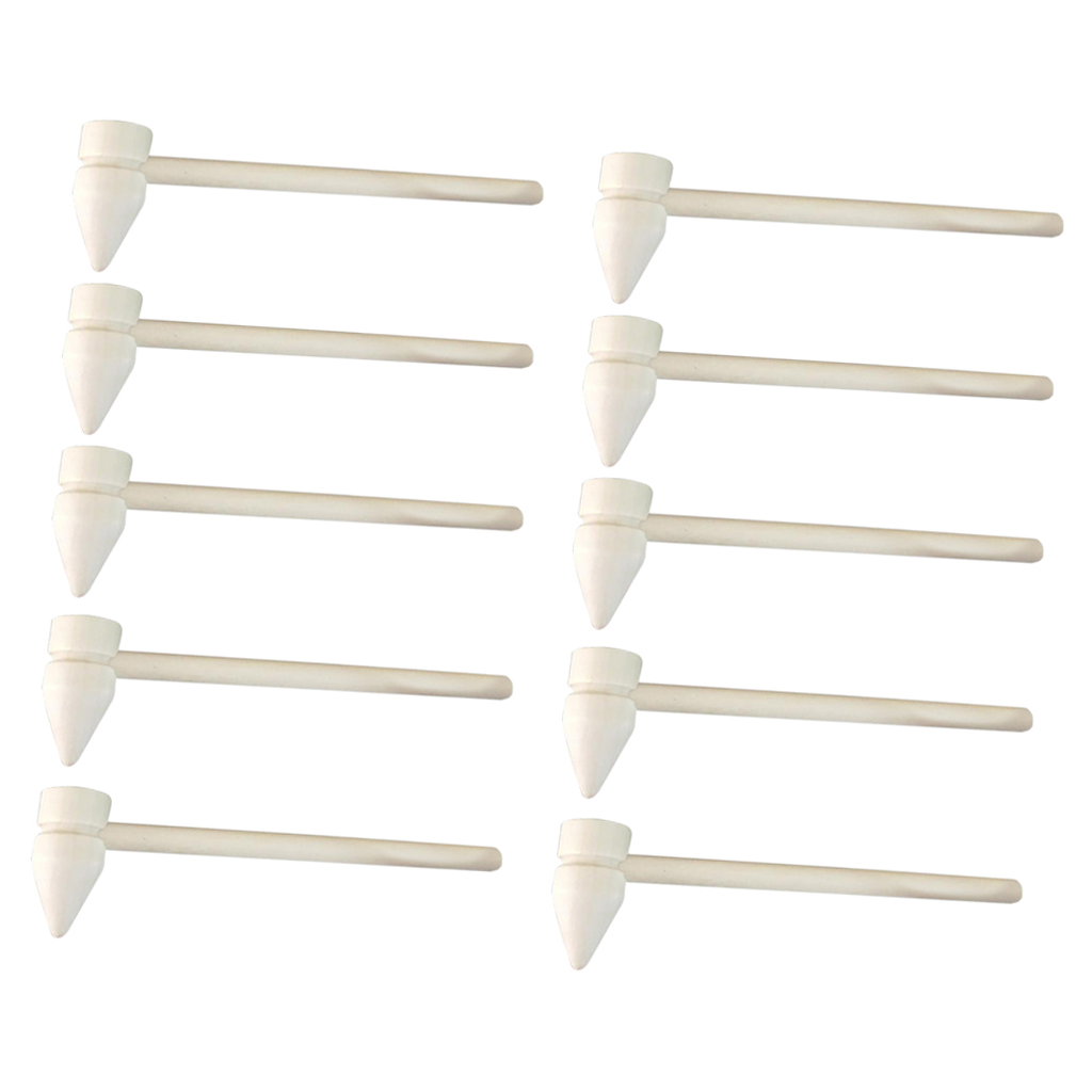 10Pcs Natural Unfinished Wood Mallet Leathercraft Punch Hammer The Well-Balanced DIY Woodworking Mallet for Jewelry Making