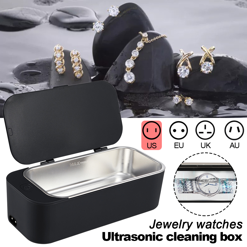 Handheld Ultrasonic Cleaner Small Scale Household Jewellery Watch Eyeglass Cleaning Box