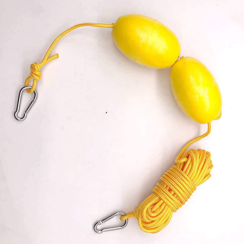9m Kayak Tow Rope Durable Sailing Throw Anchor Line Dual Floats Accessories