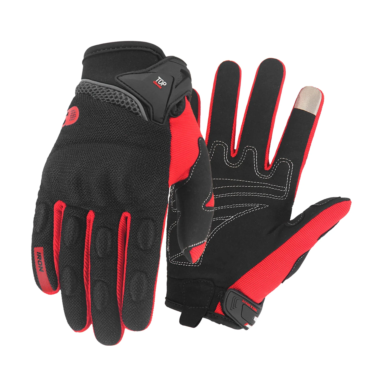 1 Pair Motorcycle Gloves Touch screen Motocross Racing Gloves Motorbike Moto AntiSlip Summer Gloves Cycling Full Finger Guantes
