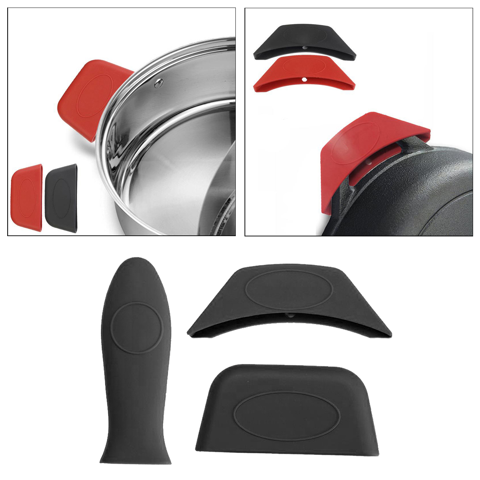 Hot Handle Holder Silicone Assist Handle Holder for Cast Iron Pot Woks,
